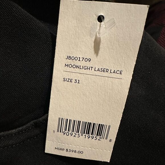 J Brand Joan High-Rise Crop In Moonlight Laser Lace black size 31 NWT - Picture 5 of 6